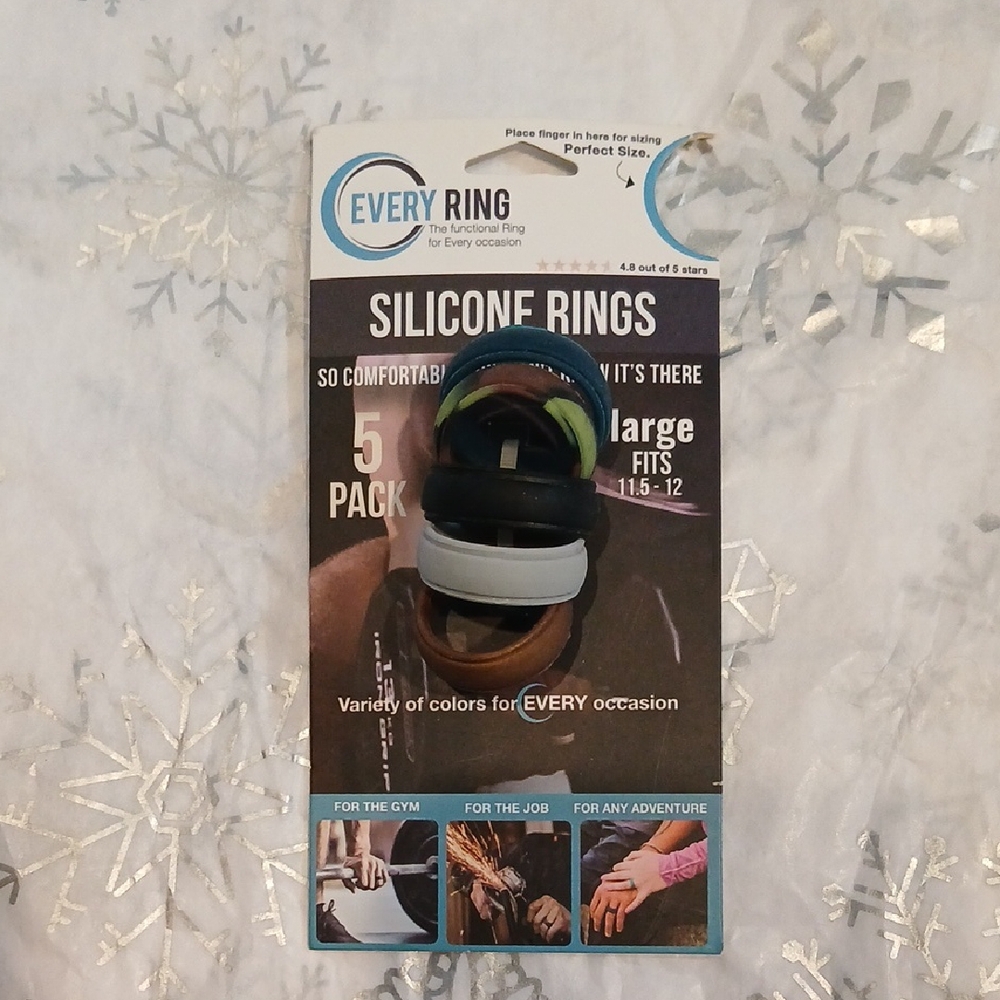 🍊3/$15🍊 Silicone Rings 5-Pack - Multicolor